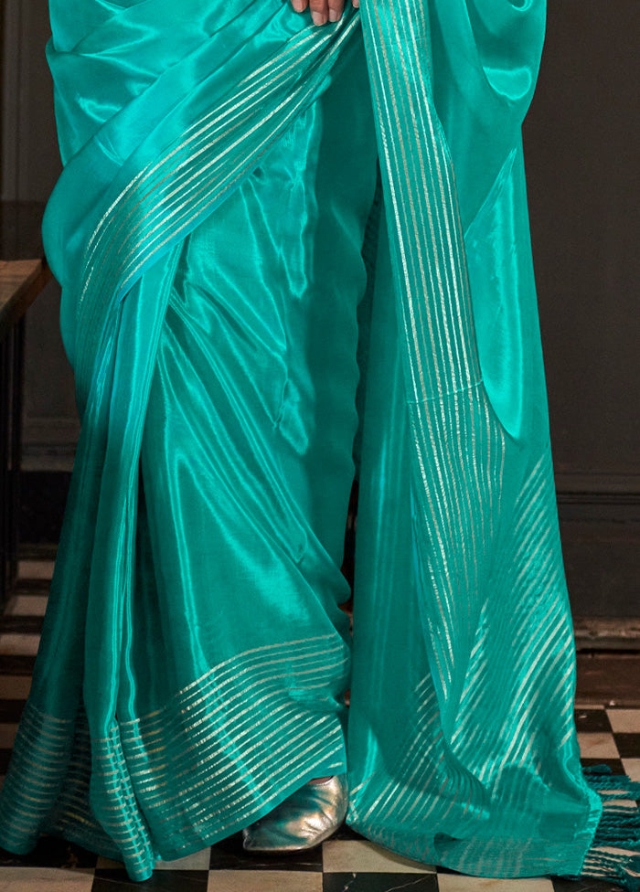 Firoza Spun Silk Saree With Blouse Piece Discount Shop For