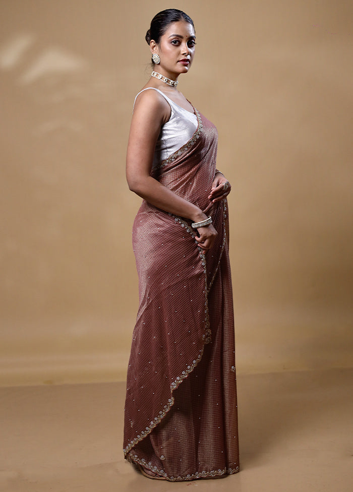 Grey Silk Saree With Blouse Piece Outlet Footlocker Finishline