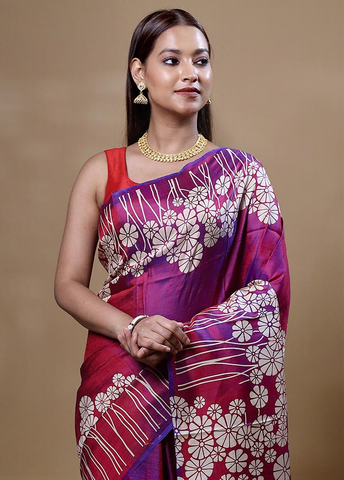 Pink Pure Bishnupuri Silk Saree Without Blouse Piece For Nice Online