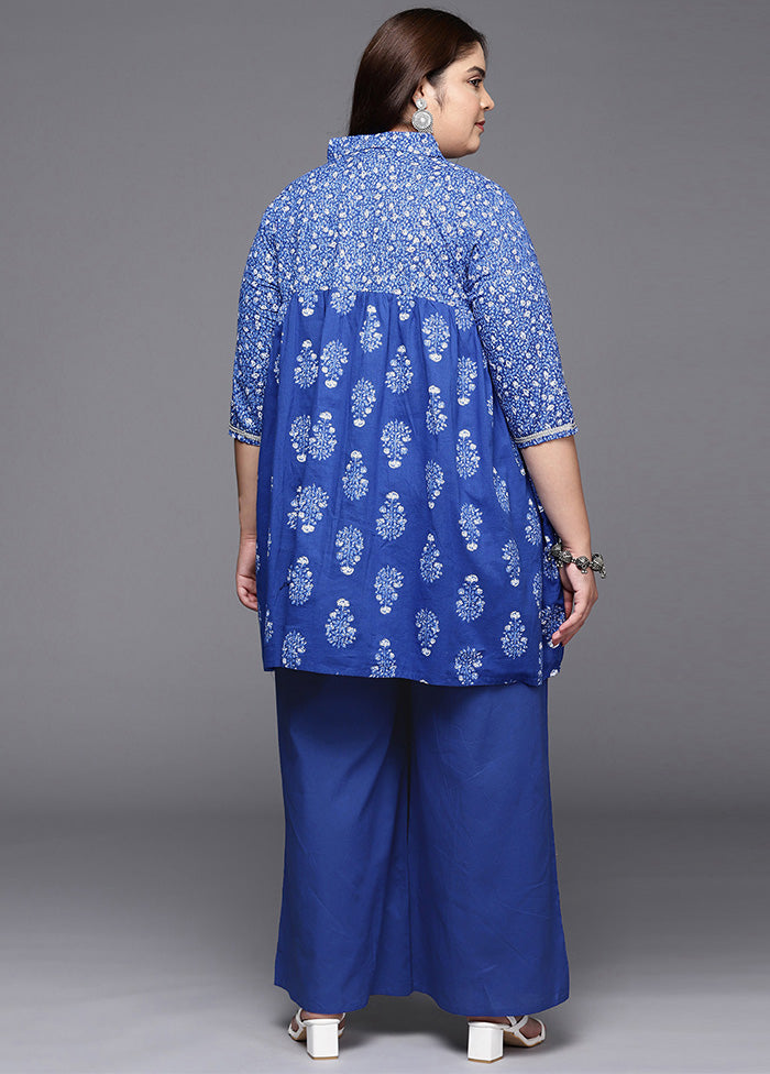 2 Pc Indigo Blue Pure Readymade Cotton Kurti Set Free Shipping Release Dates