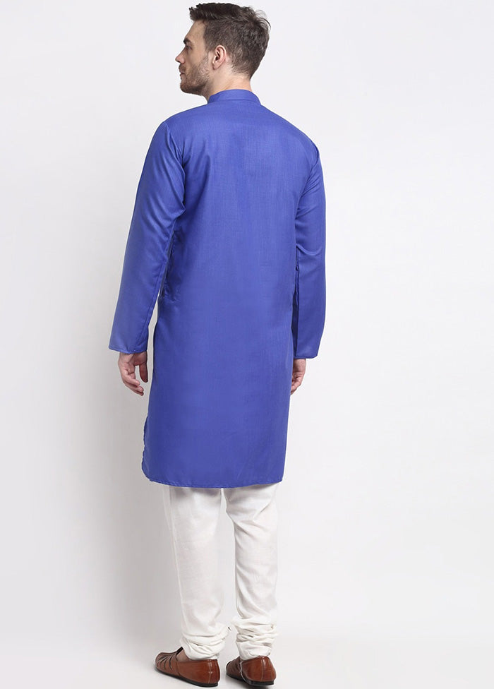 Royal Blue Cotton Kurta And Pajama Set Outlet Best Place