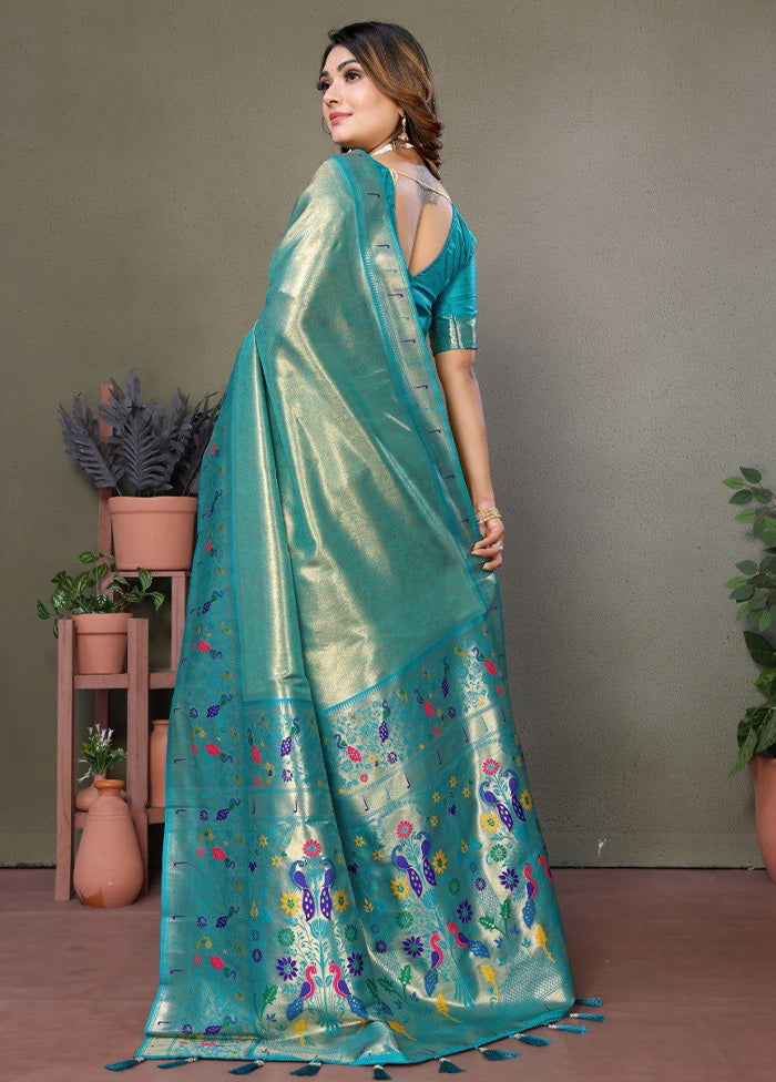 Firoza Banarasi Silk Saree With Blouse Piece Pre Order Online