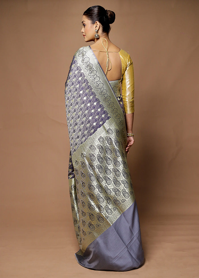 Blue Tanchoi Silk Saree With Blouse Piece Clearance Best Seller