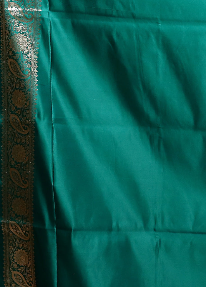 Green Banarasi Silk Saree With Blouse Piece Free Shipping Get To Buy