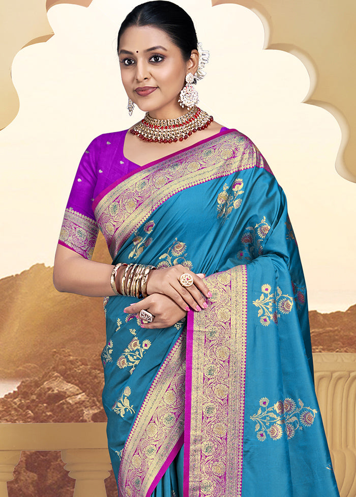 Multicolor Dupion Silk Saree With Blouse Piece Top Quality Sale Online