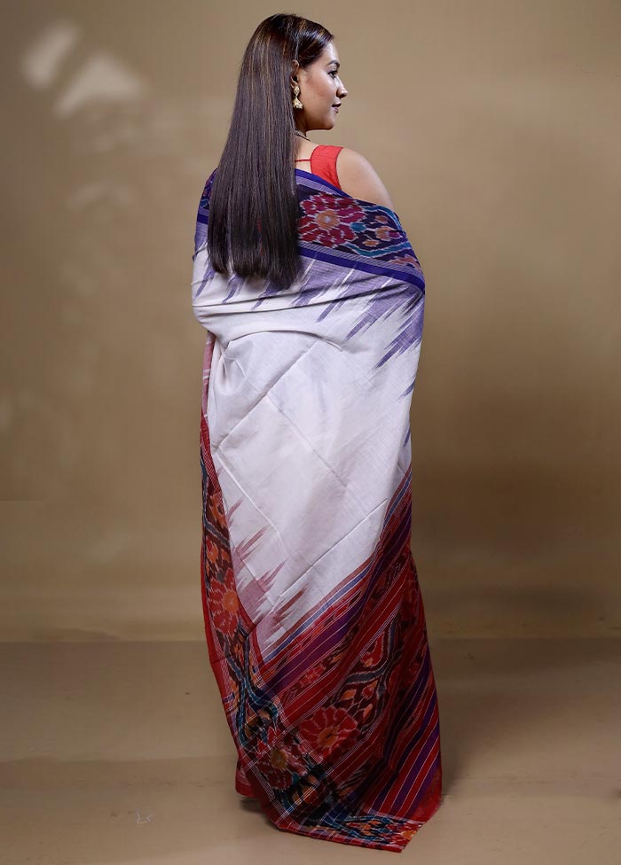 White Cotton Saree With Blouse Piece Discount Amazon