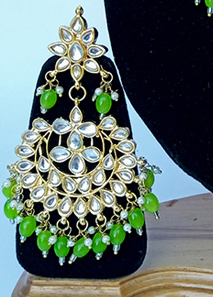 Green Alloy Cz Stone Jewellery Set Outlet Good Selling