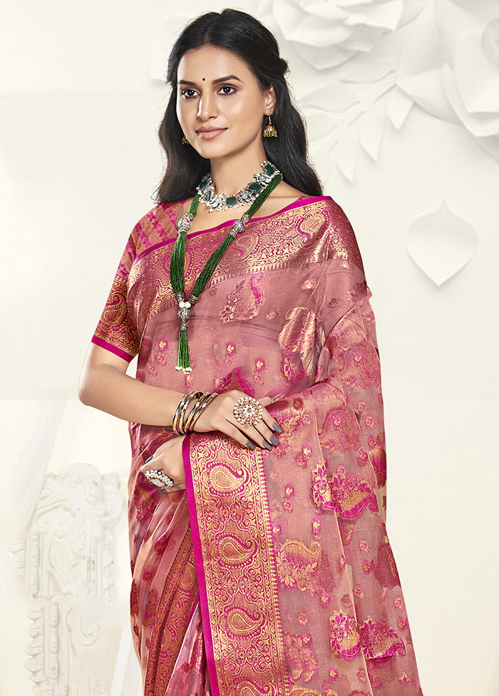 Multicolor Organza Saree With Blouse Piece Discount Professional