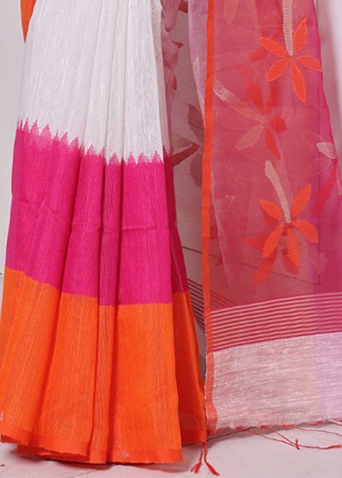 Off White Matka Pure Silk Saree With Blouse Piece Clearance Marketable