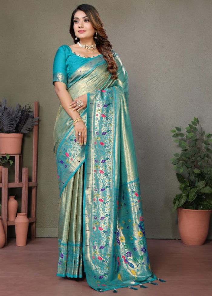 Firoza Banarasi Silk Saree With Blouse Piece Pre Order Online