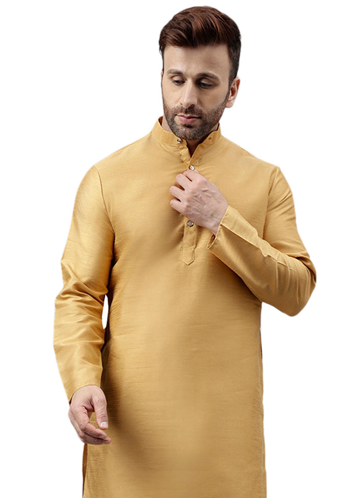 Cream Dupion Silk Solid Kurta Tumblr Online