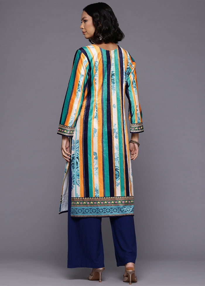 Blue Readymade Velvet Kurti Collections