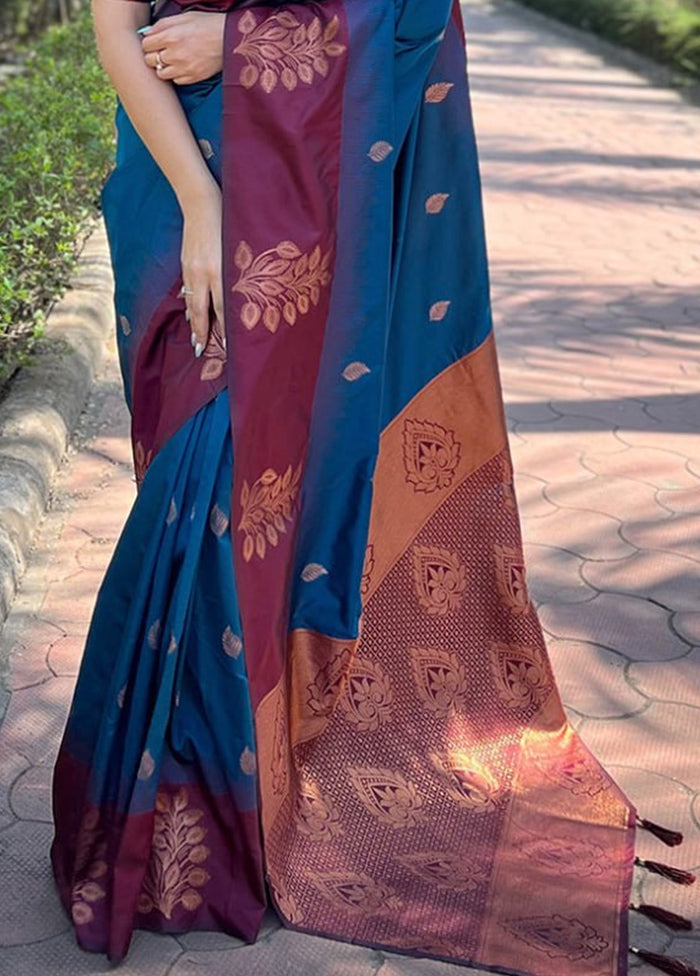 Multicolor Banarasi Silk Saree With Blouse Piece Buy Online