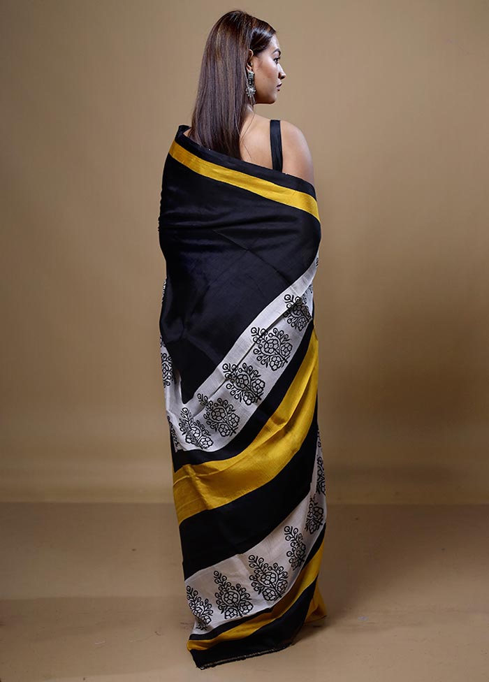 Back Printed Pure Silk Saree Without Blouse Piece Cheap