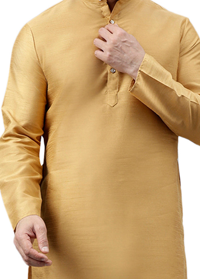 Cream Dupion Silk Solid Kurta Tumblr Online