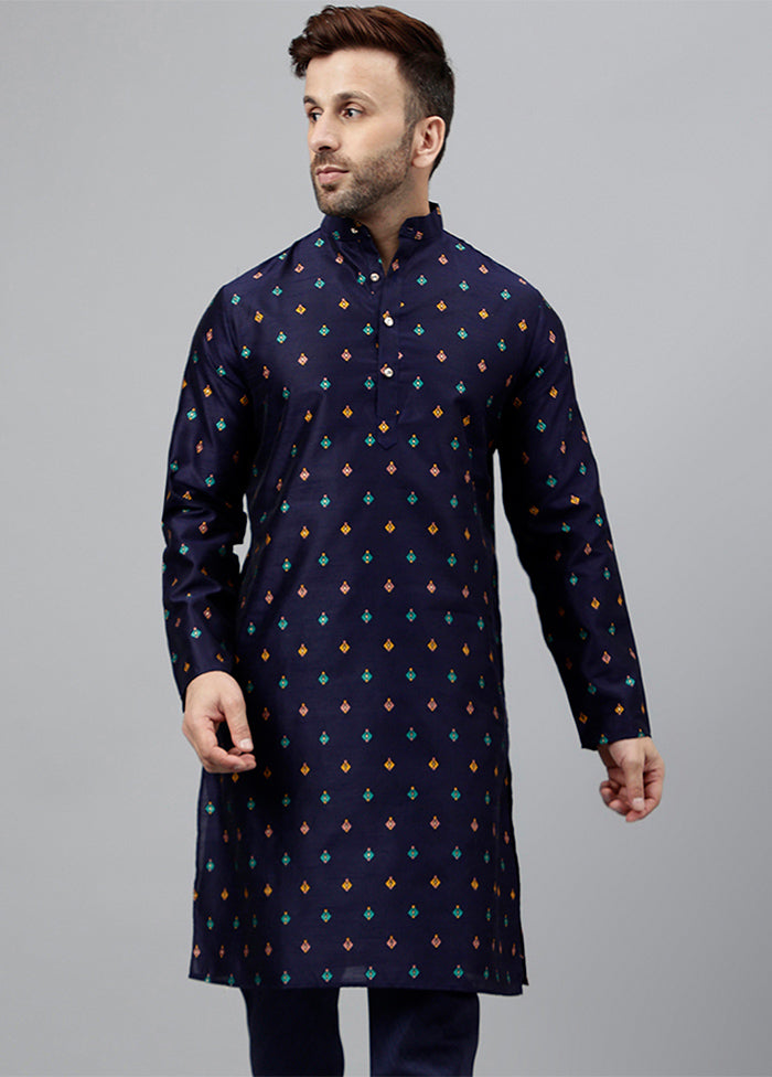 Blue Viscose Jacquard Long Kurta Cheap Pice Low Shipping Fee