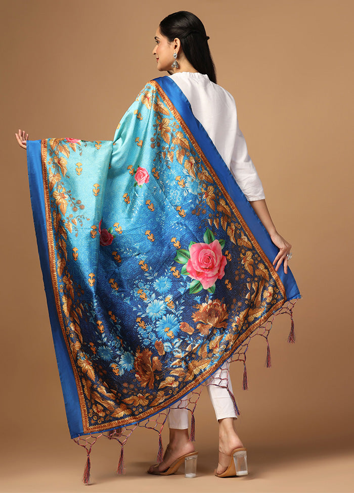 Blue Art Silk Dupatta 2025 Online