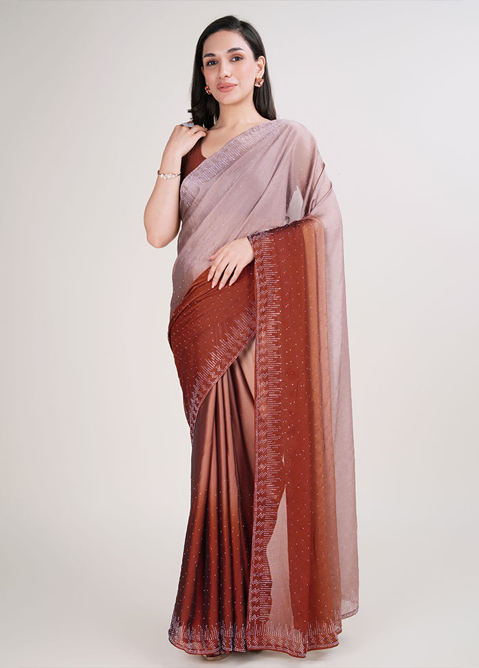 Multicolor Spun Silk Saree With Blouse Piece Free Shipping Manchester Great Sale