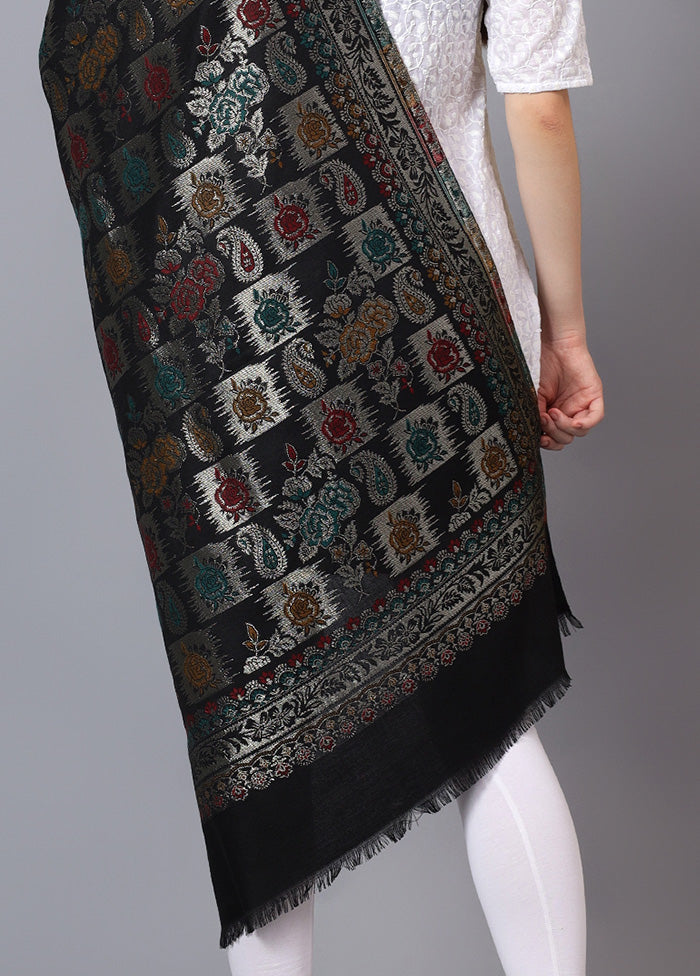 Black Fine Wool Shawl Outlet Collections