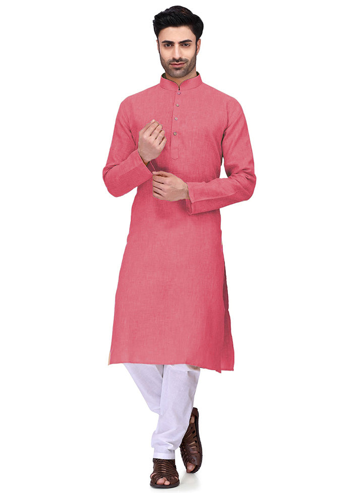 Peach Cotton Kurta And Pajama Set Outlet Nicekicks