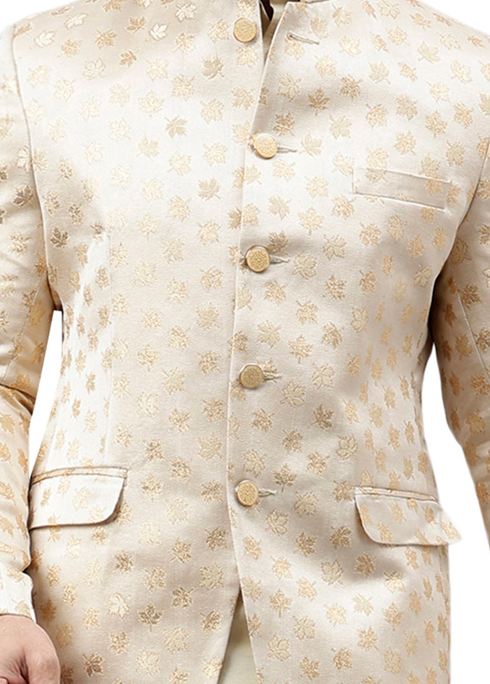 Cream Viscose Jacquard Blazer 100% Original Cheap Pice