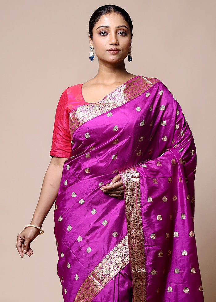 Pink Handloom Assam Pure Silk Saree With Blouse Piece Buy Cheap Cheap