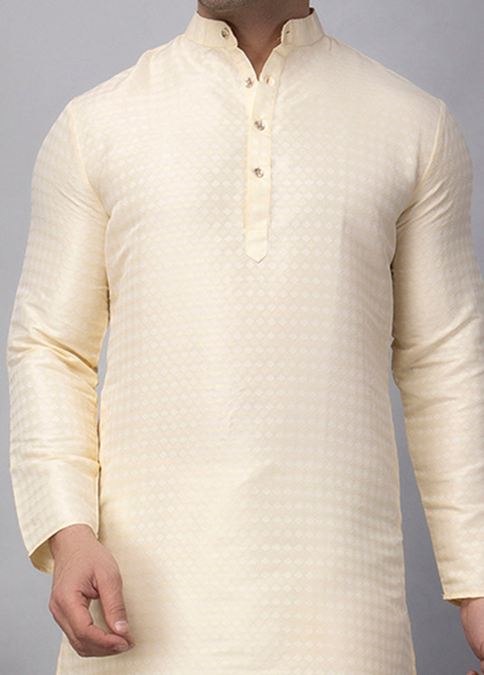 2 Pc Cream Viscose Kurta Pajama Set Limited Edition Online