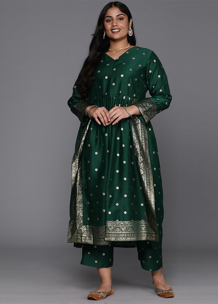 2 Pc Green Readymade Chanderi Kurti Set Pay With Paypal Cheap Online