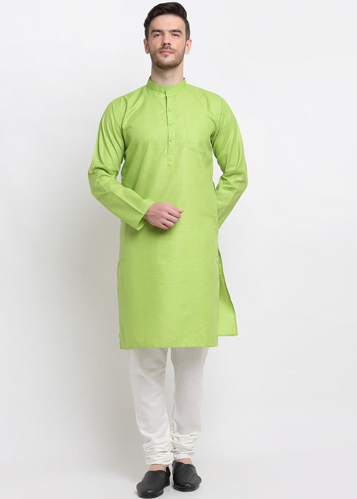 Light Green Cotton Kurta And Pajama Set Huge Surprise Cheap Pice