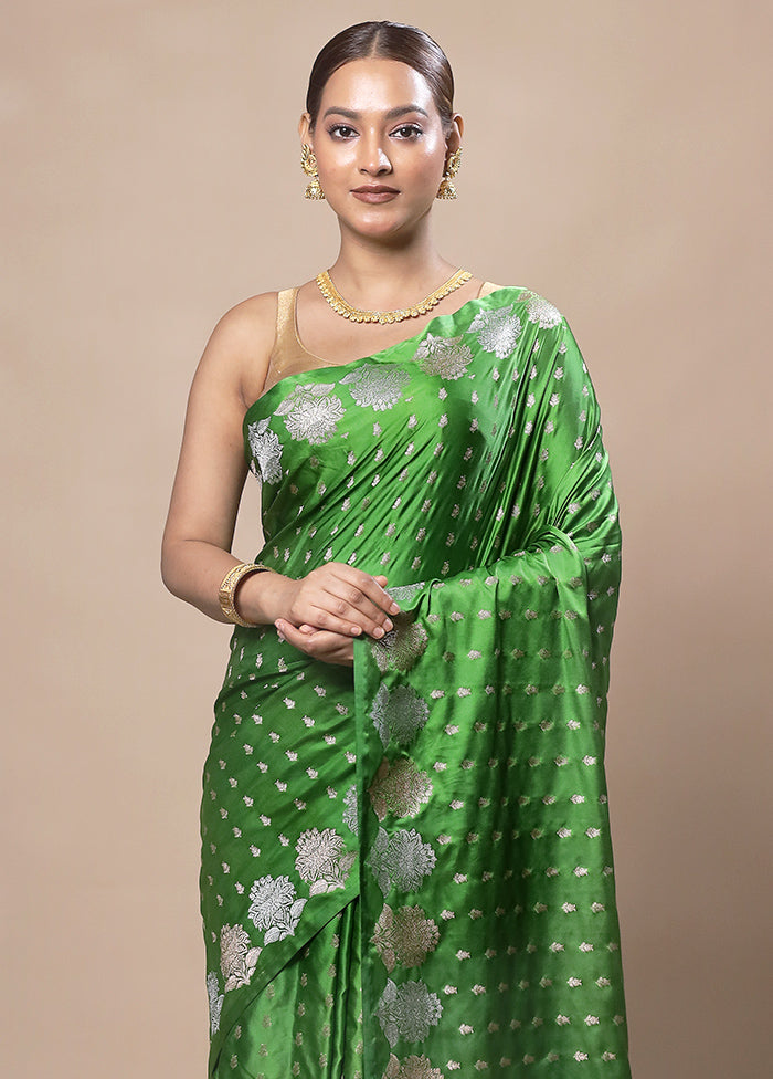 Green Katan Silk Saree With Blouse Piece Ebay Online