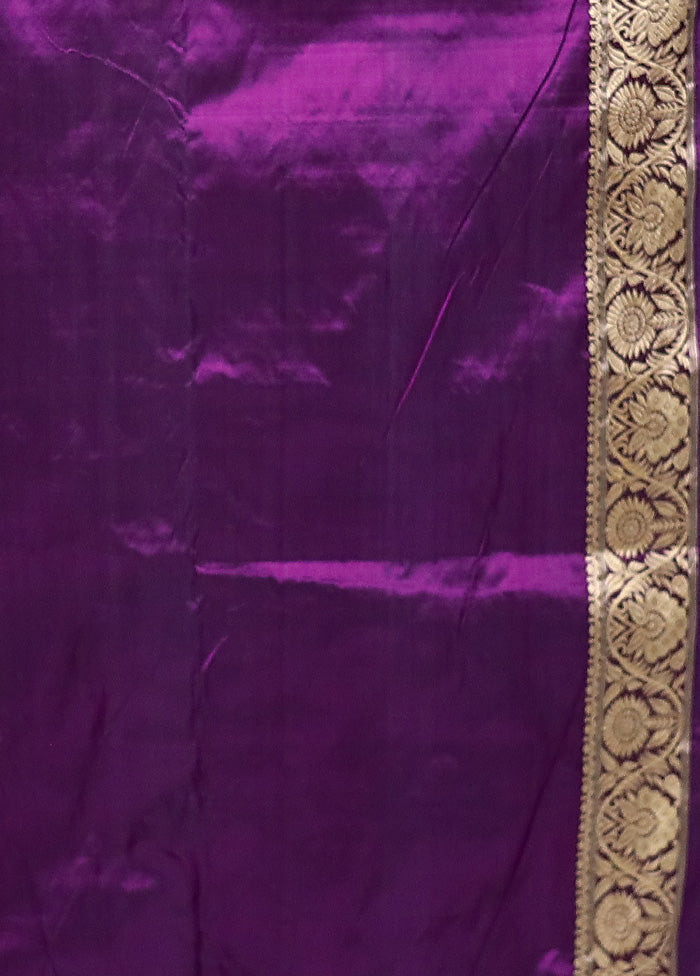 Purple Handloom Assam Pure Silk Saree With Blouse Piece Clearance Deals