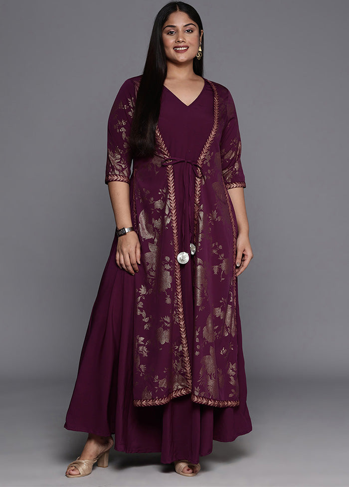 Burgundy Readymade Silk Indian Dress Clearance Best