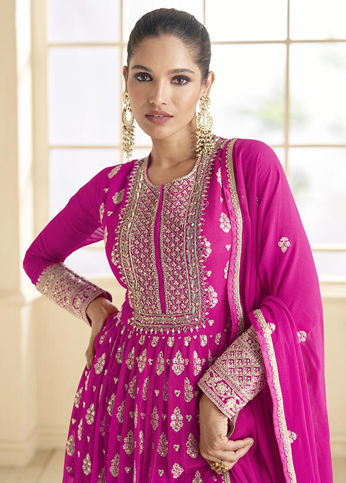 3 Pc Rani Semi Stitched Georgette Suit Set Free Shipping Supply