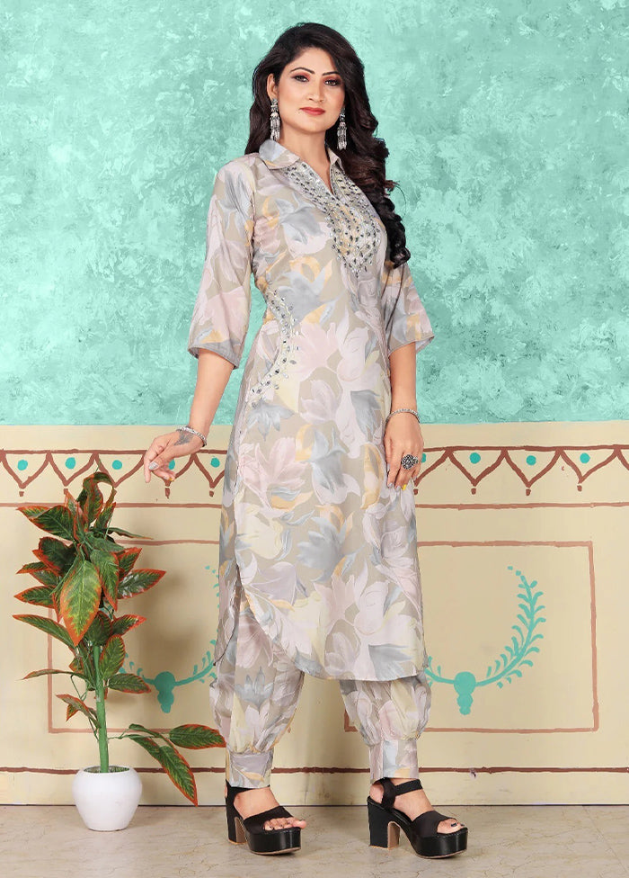 2 Pc Multicolor Readymade Cotton Kurti Set Sale Best Sale