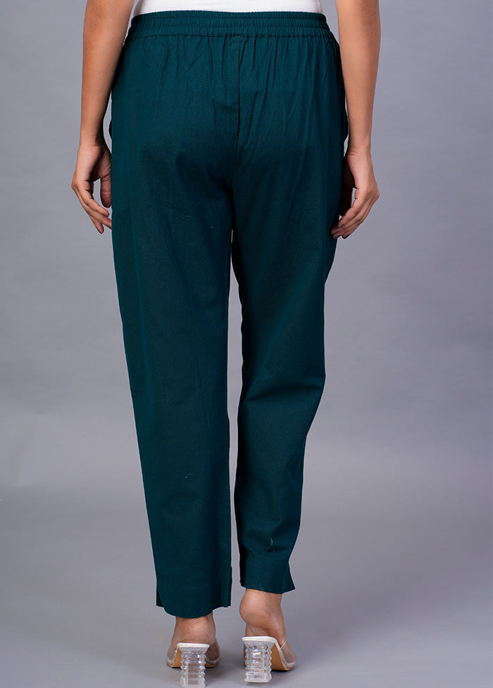 Teal Cotton Festive Pant Free Shipping Tumblr