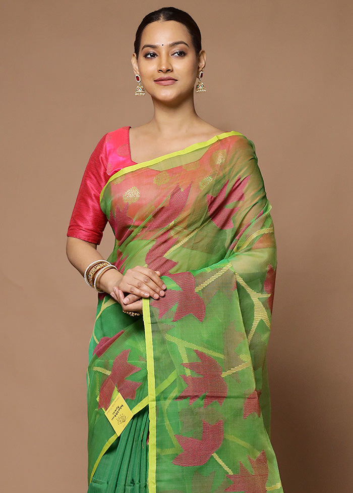 Green Matka Silk Saree With Blouse Piece Sale Visit