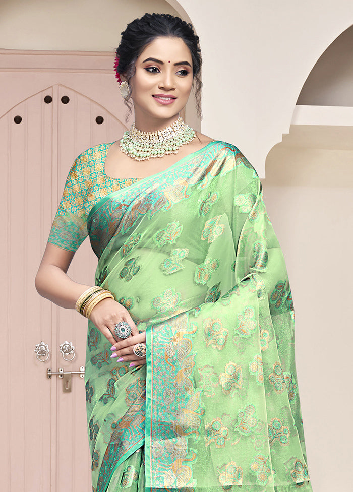 Multicolor Organza Saree With Blouse Piece Geniue Stockist Cheap Online