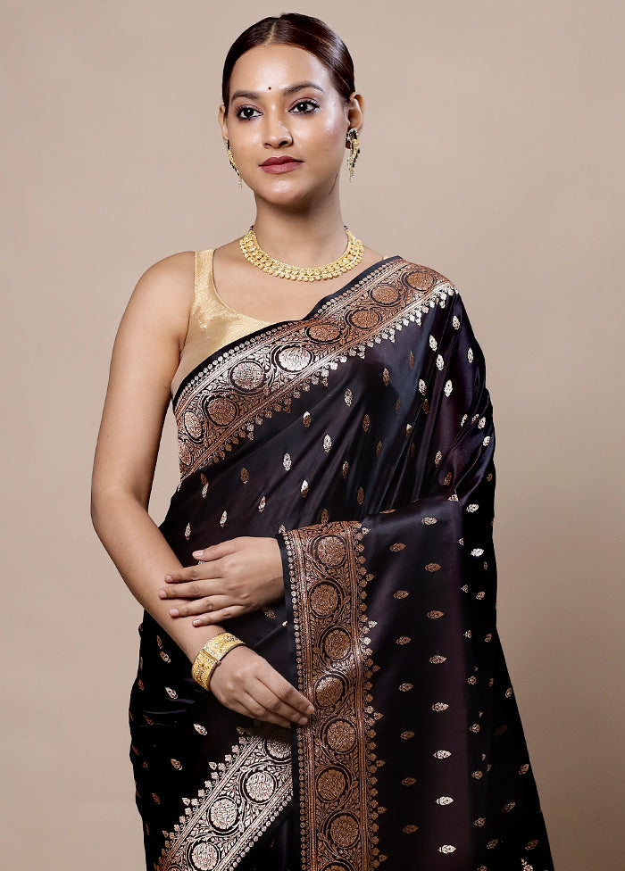 Wine Banarasi Silk Saree With Blouse Piece Best Place Sale Online