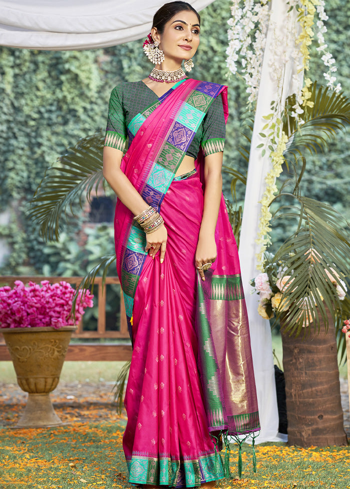 Rani Dupion Silk Saree With Blouse Piece Perfect Cheap Online