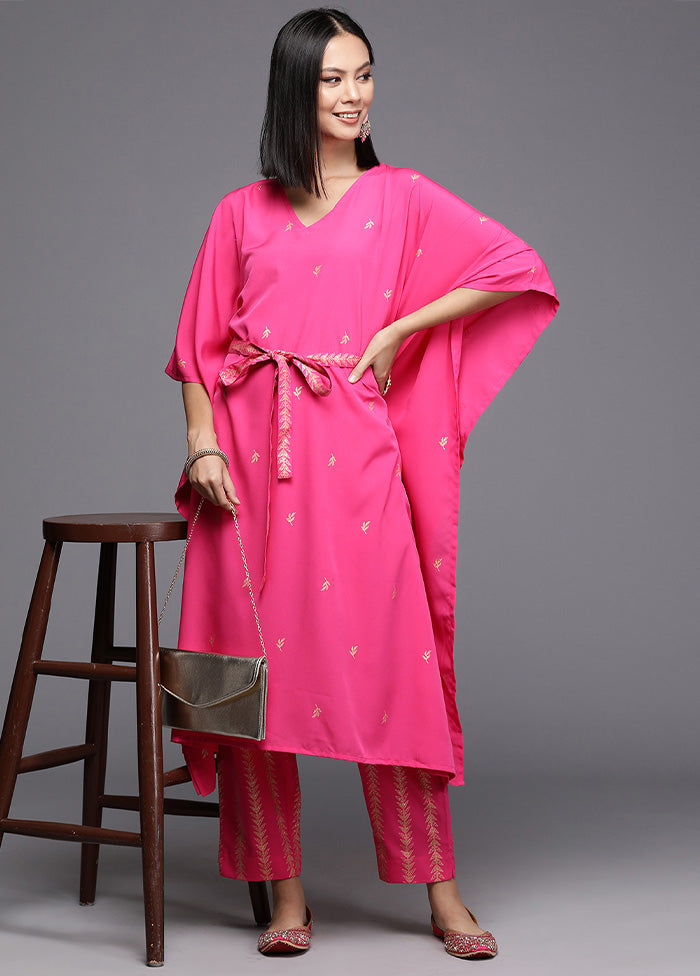 2 Pc Pink Readymade Silk Kurti Set Reliable Cheap Online