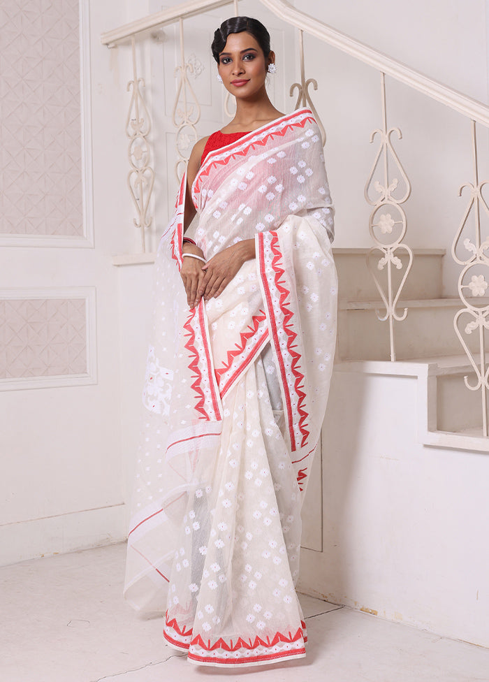 Off White Pure Cotton Texture Saree Without Blouse Piece Outlet Store Locations