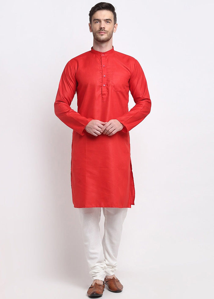 Red Cotton Kurta And Pajama Set 2025 Newest Cheap Online