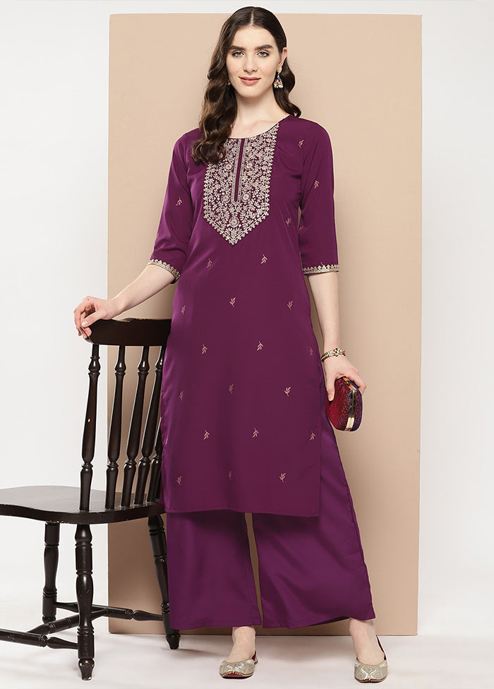 2 Pc Burgundy Readymade Silk Kurti Set Outlet Amazon