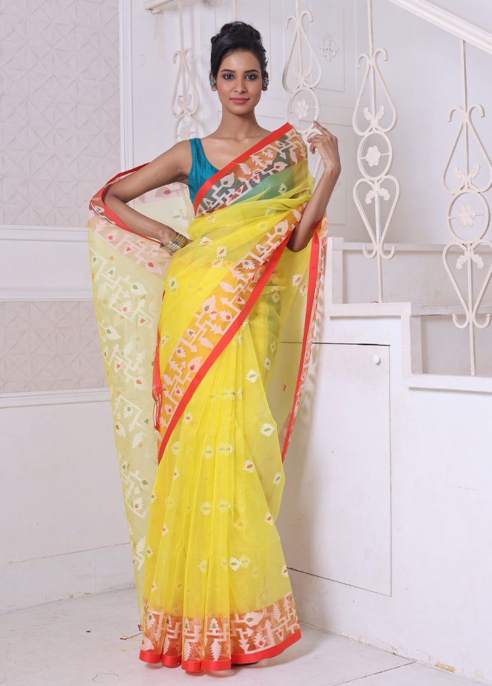 Yellow Spun Silk Saree With Blouse Piece From China Cheap Pice