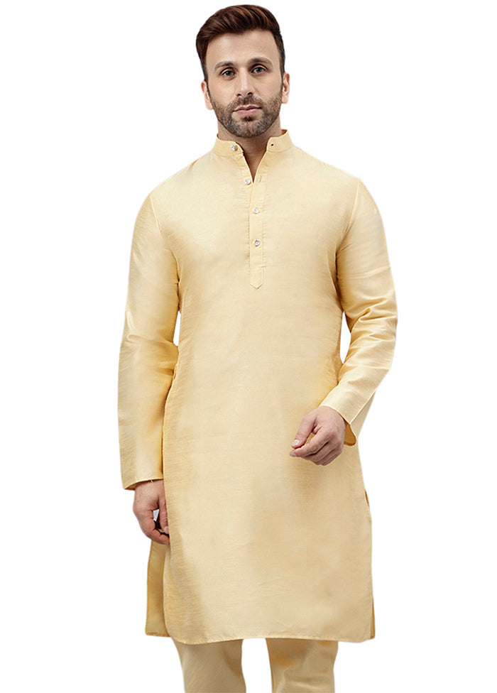 Cream Dupion Silk Solid Kurta 2025 Cheap Online