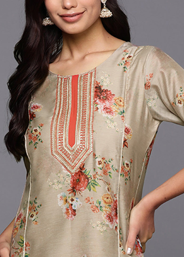 Beige Readymade Chanderi Kurti Cheap Sale Ebay