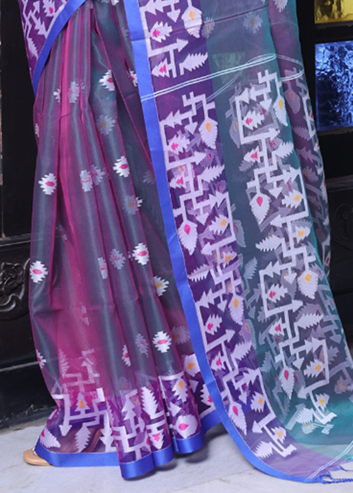 Grey Spun Silk Saree With Blouse Piece Sale Fashion