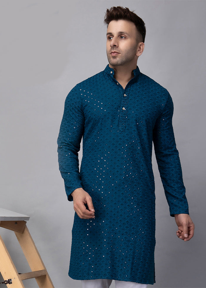 Green Viscose Embroidered Knee Length Kurta Pictures Cheap Pice