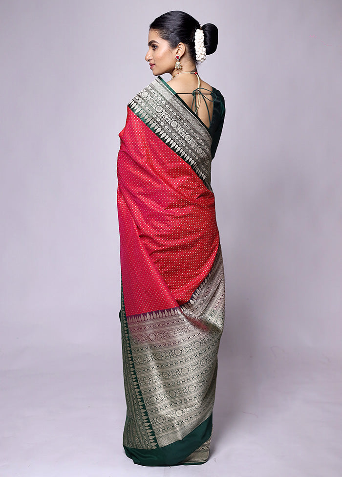 Red Dupion Silk Saree With Blouse Piece Ebay Cheap Pice