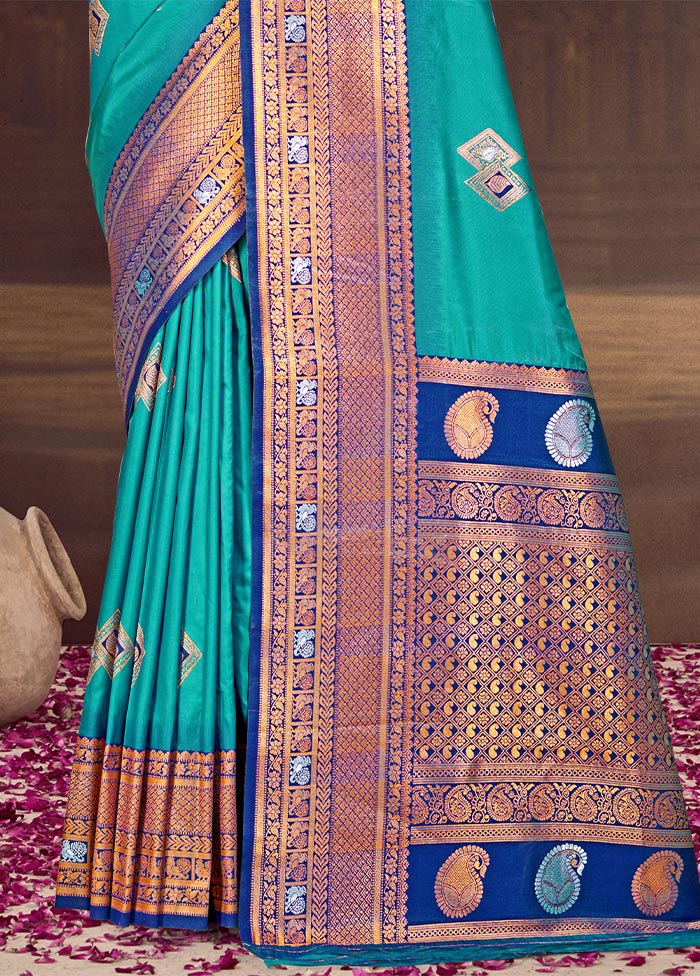 Sky Blue Dupion Silk Saree With Blouse Piece Cheap Pice Wholesale Pice